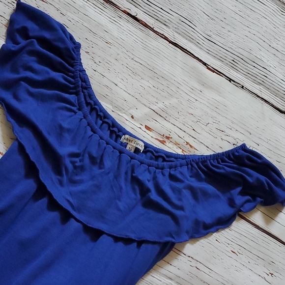 🆕️👗 VELVET TORCH BLUE CASUAL DRESS - Picture 5 of 5